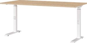Biurko z regulowaną wysokością z blatem w dekorze dębu 80x160 cm Downey – Germania