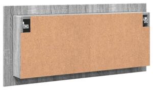 Szafka łazienkowa z lustrem i LED, szary dąb, 100x12x45 cm