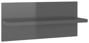Półki ścienne, 4 szt., szare, wysoki połysk, 40 x 11,5 x 18 cm