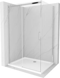 Mexen Omega kabina prysznicowa rozsuwana 100 x 70 cm, transparent, chrom + brodzik Flat - 825-100-070-01-00-4010
