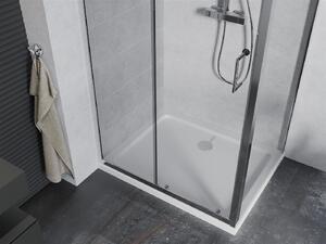 Mexen Apia kabina prysznicowa rozsuwana 120 x 80 cm, transparent, chrom + brodzik Flat - 840-120-080-01-00-4010