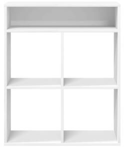 Regał na książki, biały, 66x31x80 cm, materiał drewnopochodny