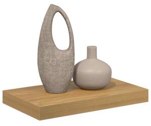 Nowoczesna półka ścienna z materiału drewnopochodnego, brązowa, 40 x 23,5 x 4 cm