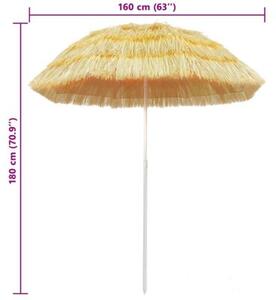 Parasol plażowy w stylu hawajskim, naturalny, 180 cm