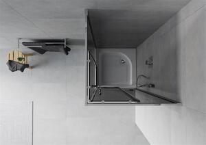 Mexen Rio kabina prysznicowa kwadratowa 70 x 70 cm, grafit, chrom + brodzik Rio, biały - 860-070-070-01-40-4510
