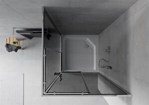 Mexen Rio kabina prysznicowa kwadratowa 90 x 90 cm, grafit, chrom + brodzik Rio, biały - 860-090-090-01-40-4510