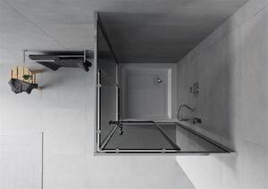 Mexen Rio kabina prysznicowa kwadratowa 80 x 80 cm, grafit, chrom + brodzik Rio, biały - 860-080-080-01-40-4510