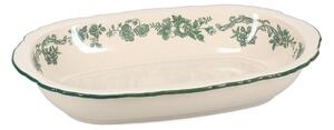 Zielony/w kolorze kości słoniowej porcelanowy talerz do serwowania Cyril – S|P Collection