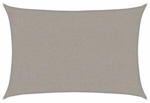 Żagiel przeciwsłoneczny, 160 g/m², jasnoszary, 2x3 m, hdpe