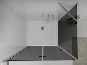 Mexen Lima kabina prysznicowa składana 80 x 120 cm, grafit, chrom + brodzik Flat, biały - 856-080-120-01-40-4010