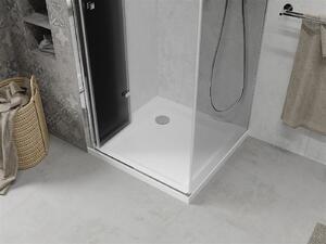 Mexen Lima kabina prysznicowa składana 80 x 80 cm, grafit, chrom + brodzik Flat, biały - 856-080-080-01-40-4010