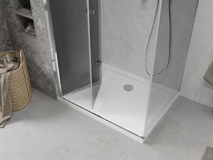 Mexen Lima kabina prysznicowa składana 80 x 120 cm, grafit, chrom + brodzik Flat, biały - 856-080-120-01-40-4010