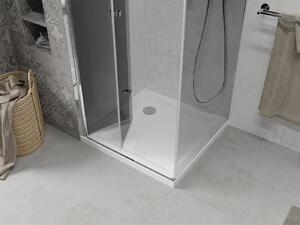 Mexen Lima kabina prysznicowa składana 80 x 80 cm, grafit, chrom + brodzik Flat, biały - 856-080-080-01-40-4010