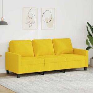 Sofa 3-osobowa, jasnoÅ¼Ã³Åta, 180 cm, tapicerowana tkaninÄ