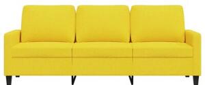 Sofa 3-osobowa, jasnoÅ¼Ã³Åta, 180 cm, tapicerowana tkaninÄ