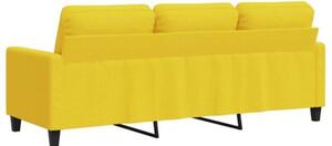 Sofa 3-osobowa, jasnoÅ¼Ã³Åta, 180 cm, tapicerowana tkaninÄ