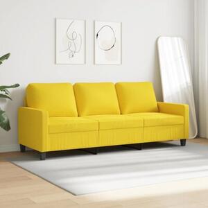 Sofa 3-osobowa, jasnoÅ¼Ã³Åta, 180 cm, tapicerowana tkaninÄ