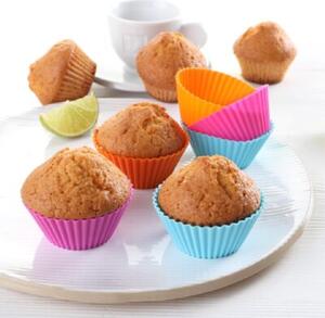 Silikonowe foremki do muffinek babeczek na muffinki babeczki 5cm 6 sztuk multikolor
