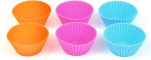 Silikonowe foremki do muffinek babeczek na muffinki babeczki 5cm 6 sztuk multikolor