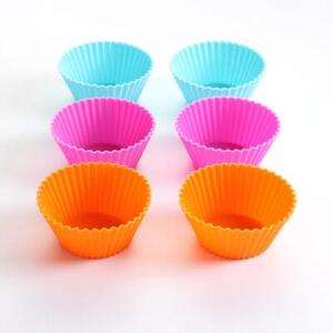 Silikonowe foremki do muffinek babeczek na muffinki babeczki 5cm 6 sztuk multikolor