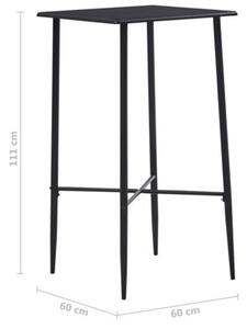 Stolik barowy, czarny, 60 x 60 x 111 cm, mdf