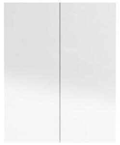 Szafka łazienkowa z lustrem 60x15x75 cm, mdf, czerń z połyskiem