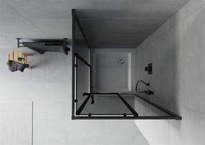 Mexen Rio kabina prysznicowa kwadratowa 80 x 80 cm, grafit, czarna + brodzik Rio, biały - 860-080-080-70-40-4510