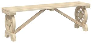 Ławka ogrodowa, 115 cm, lite drewno jodłowe