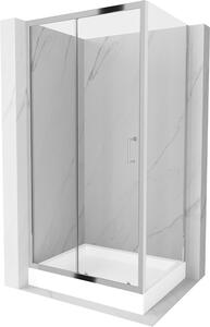 Mexen Apia kabina prysznicowa rozsuwana 100 x 80 cm, transparent, chrom + brodzik Rio - 840-100-080-01-00-4510