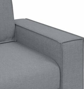 Sofa 3 szt. jasnoszary tkanina lniana