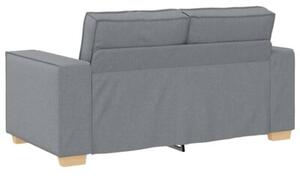 Sofa 3 szt. jasnoszary tkanina lniana