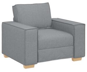 Sofa 3 szt. jasnoszary tkanina lniana