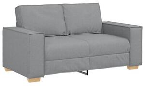 Sofa 3 szt. jasnoszary tkanina lniana