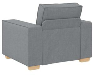 Sofa 3 szt. jasnoszary tkanina lniana