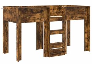 Łóżko piętrowe dla dzieci dąb wędzony 75 x 190 cm