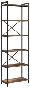 Półka na książki stare drewno 60 x 30 x 189,5 cm