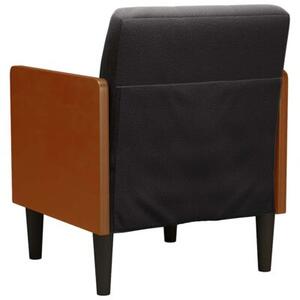 Sofa fotel z podÅokietnikami czarny 55 cm aksamit