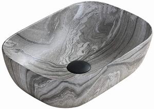 Mexen Rita umywalka nablatowa 45 x 32 cm, szara kamień - 21084593