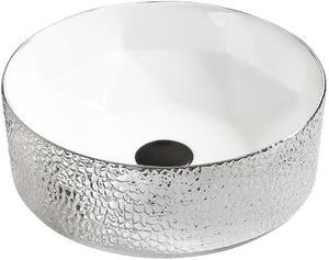 Mexen Clarisa umywalka nablatowa 41 x 41 cm, biała/srebrna - 22074154