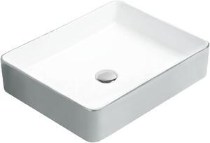 Mexen Estela umywalka nablatowa 50 x 40 cm, biała/srebrna - 22105052