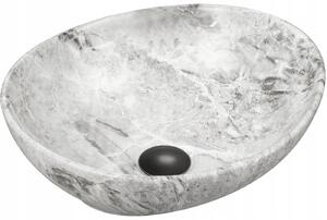 Mexen Elza umywalka nablatowa 40 x 33 cm, szara kamień - 21014093