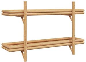Półka ścienna z półką brązowy 100 x 26 x 60 cm bambus