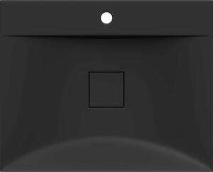 Mexen Poli umywalka nablatowa z konglomeratu 1/O 60 x 48 cm, czarna - 23026071