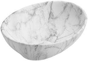 Mexen Elza umywalka nablatowa 40 x 33 cm, biała kamień - 21014094