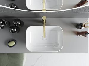 Mexen Rita umywalka nablatowa 45 x 32 cm, biała/złota - 21084506