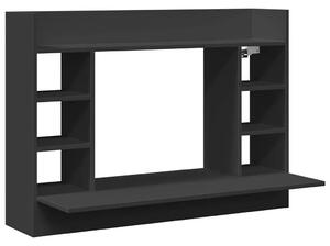 Minimalistyczne czarne ścienne biurko Z4-P37