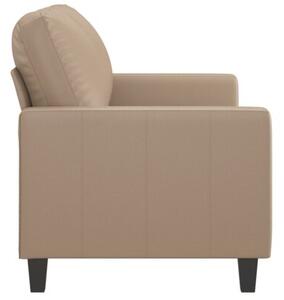 Sofa, 2-osobowa kolor cappuccino, 120 cm, sztuczna skÃ³ra
