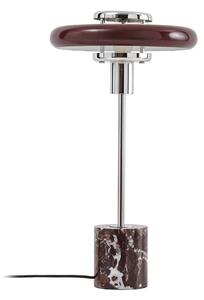 Lampa Stołowa Lindby, Branford, czerwony, salon, szkło, vintage