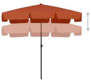 Parasol plażowy, terakota, 200x125 cm