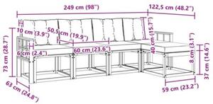 Zestaw mebli ogrodowych z drewna akacjowego z poduszkami i ergonomicznym designem